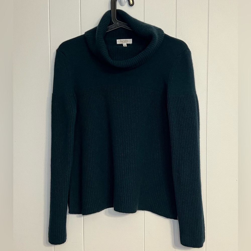 Bartolini dark green turtleneck sweater, wool and cashmere blend Size M‎